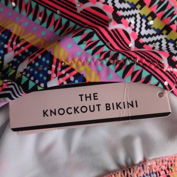 Victoria's Secret Bikini colorful print, top size 36C with push up bottom size L - Picture 3 of 14